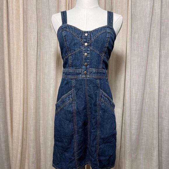 Vintage Inspired Japna Denim Mini Dress – 100% Cotton - Picture 2 of 7